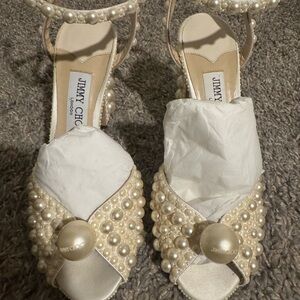 Jimmy Choo Pearl Embellished Heels
